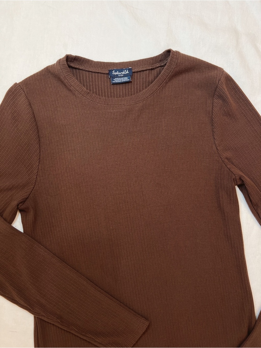 Splendid Ribbed Long Sleeve Crew Neck - Picture 2 of 6